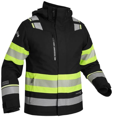 Univern Protec 2in1 Heilsársúlpa, svört/HV gul