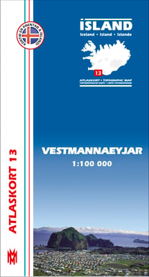 Vestmannaeyjar 1:100 000 - Atlaskort 13