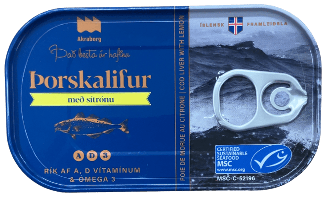 Akraborg Þorskalifur með sítrónu 121 g