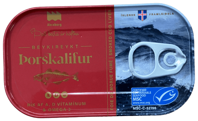 Akraborg Beykireykt Þorskalifur 121 g