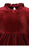 Kids up Frigg kjóll Velvet/Glitter Ruby wine
