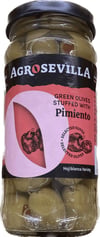 Agro Sevilla grænar ólífur fylltar með paprikumauki 235 g