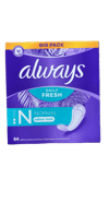 Always Daily Fresh Normal nærbuxnainlegg með léttum ilmi, 54 stk