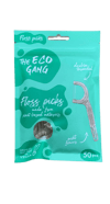 The Eco Gang plöntubasaðir tannþráðarpinnar með myntu 50 stk