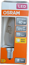 Osram LED-ljósapera hlýhvít E14 4 W 470 lm 2700 K