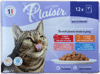 Plaisir Les Repas kattamatur fyrir fullorðna og geldketti, fjölbragða bitar í sósu, 1200 g