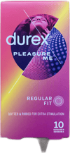 Durex Pleasure Me smokkar, venjuleg stærð, 10 stk.