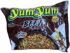 Yum Yum skyndinúðlur með nautakjötsbragði