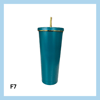 Stál glas með röri – 13 litir
