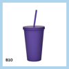 450ml glas með röri – 10 litir - B7