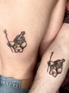 Partner in crime (tvö eins húðflúr) 20% afsláttur af húðflúri hjá Moonstone Tattoo