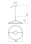 Orbit 60cm hangandi svart