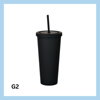 Glas með röri 700ml- 22 litir