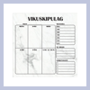 Vikuskipulag + 4 pennar