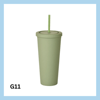 Glas með röri 700ml- 22 litir