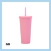 Glas með röri 700ml- 22 litir