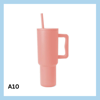 Sérmerktur stálbrúsi með röri 1200ml – 13 litir