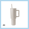 Sérmerktur stálbrúsi með röri 1200ml – 13 litir