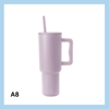 Sérmerktur stálbrúsi með röri 1200ml – 13 litir