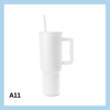 Sérmerktur stálbrúsi með röri 1200ml – 13 litir