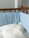London bed bumper – Baby blue