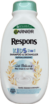Garnier Respons Kids 2-í-1 sjampó og flækjulosari, haframýkt, 250 ml