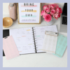 The Happy Planner límmiðar – Vinna + Lífið - Rósagull