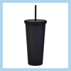700ml glas með röri – 17 litir - A9