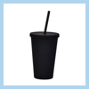 450ml glas með röri – 10 litir - B7