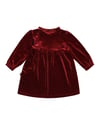 Kids up Abbi kjóll Velvet/Glitter Ruby wine