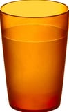 Appelsínugult plastglas 25 cl.