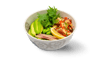 Túnakadó poké með sushi hrísgrjónum