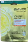 Garnier SkinActive C-vítamín ofurrakagefandi bjartandi blaðmaski 28 g
