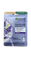 Garnier SkinActive Moisture Bomb ofurrakagefandi andlitsmaski í lakformi gegn þreytumerkjum með hýalúrónsýru + lavender 28 g