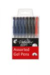 Chiltern Stationary Assorted pennar / Chiltern Stationary Mislitir Gel pennar 8 stk í pakka
