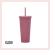 Glas með röri 700ml- 22 litir