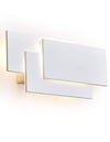 Clover Square LED Wall White Sýnishorn