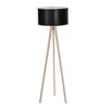 Tripod Wood Black Floor lamp