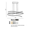 Waves LED Pendant Black