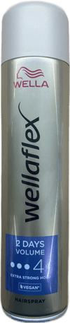 Wella Wellaflex 2 daga rúmmál, extra sterkt hald hársprey 400 ml