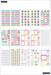 The Happy Planner límmiðar – Vinna + Lífið - Rósagull