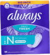 Always Daily Fresh Normal nærbuxnainlegg með léttum ilmi, 54 stk