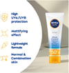 Nivea Sun Face Shine Control Face SPF 50+ Rakakrem með sólarvörn 50ml
