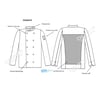 ADC síðerma kokkajakki með CoolMax - 2XL