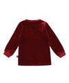 Kids up Abbi peysa Velvet/Glitter Ruby wine