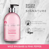 Baylis & Harding Viltur Rabbarbari og Bleikur Pipar Anti-Bacterial Hand Sápa, 500 ml