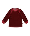 Kids up Abbi peysa Velvet/Glitter Ruby wine