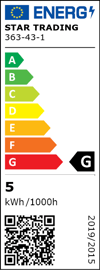 LED LAMP E27 G120 FROSTED FILAMENT