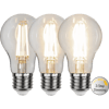 E27 6,5W LED800Lm glær 3 ste
