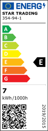 E27 6,5W LED800Lm glær 3 ste